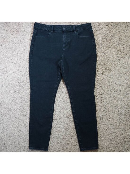 American Eagle Denim - American Eagle Jeans Womens 14 Short Black High Rise Jegging Denim Stretch